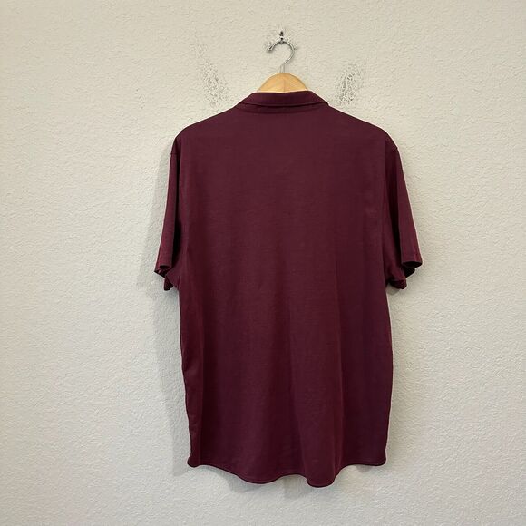 NWOT ZACHARY PRELL Performance Golf Polo Short Sleeve in Burgundy - Picture 4 of 8